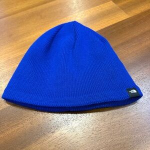 NWOT The North Face Beanie Hat Blue Fleece Lined One Size Unisex NF0A4VUB